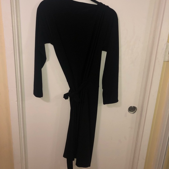 Norma Kamali Black wrap dress Size 2xl - Picture 5 of 6
